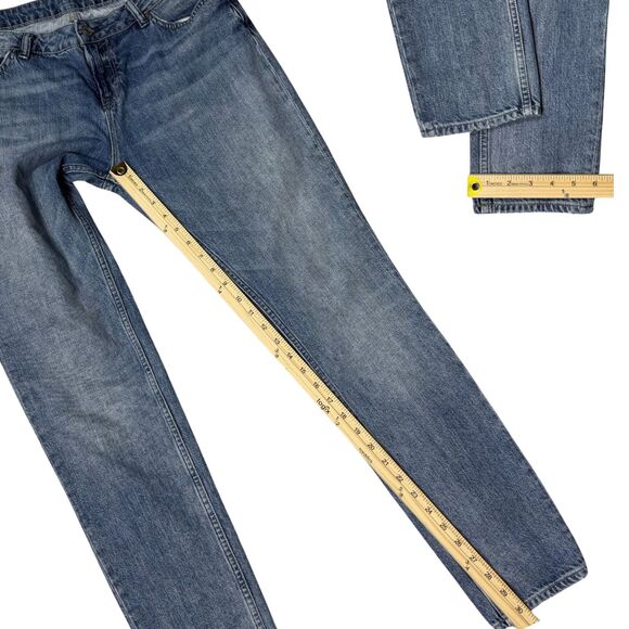 All Saints Jeans Womens Casey Low Rise Straight Fit Sz 33X30 Jeans Faded Frayed - Picture 6 of 9